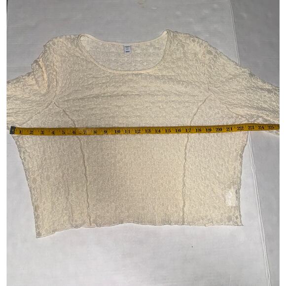 Arizona Jean Co Womens XXL Lace Top Cottagecore Dainty Feminine Peasant Stretch - Picture 8 of 9